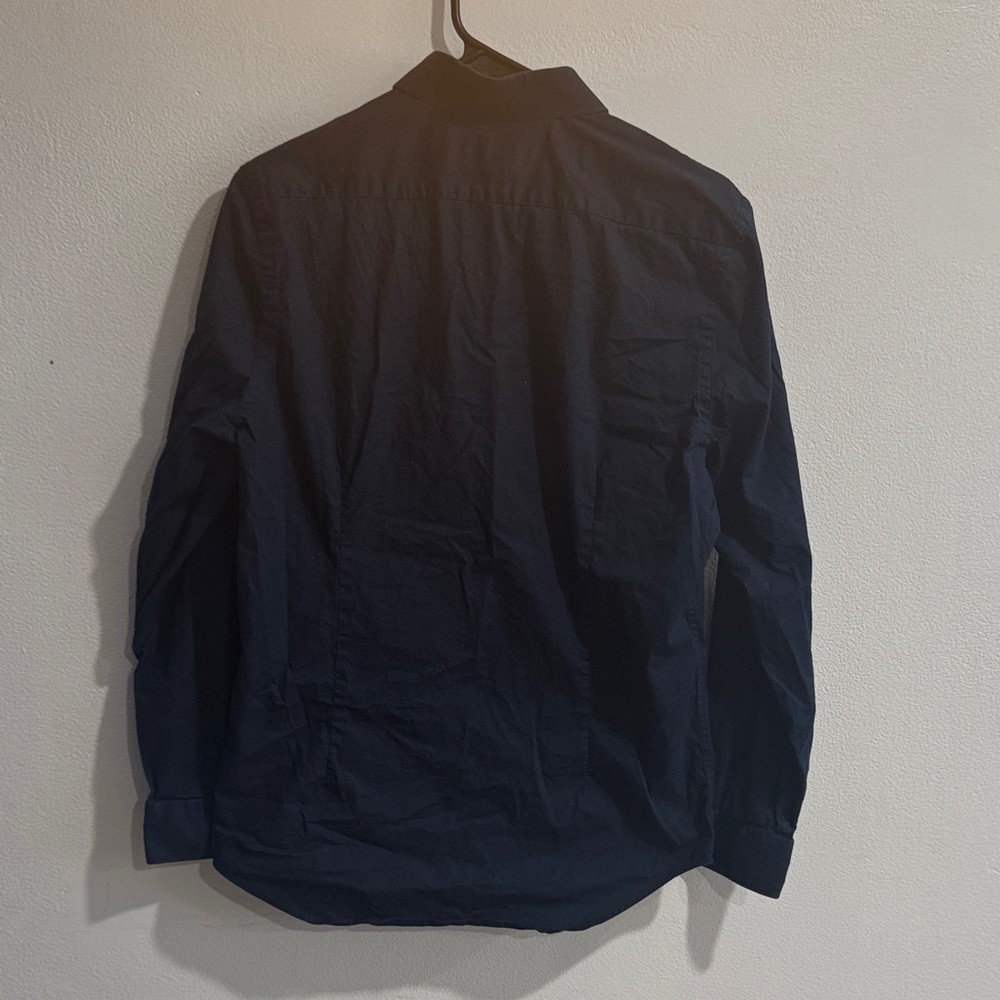 Express Men's Extra Slim Navy Blue Shirt size Small - Picture 4 of 5